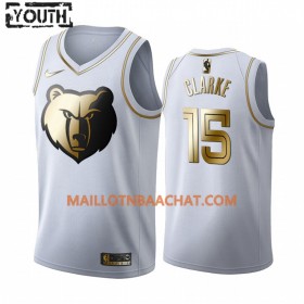 Maillot NBA Memphis Grizzlies Brandon Clarke 15 Nike 2019-20 Blanc Golden Edition Swingman - Enfant